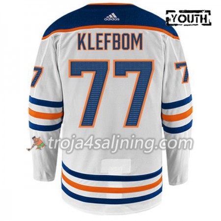 Edmonton Oilers tröja OSCAR KLEFBOM 77 Adidas Vit Authentic - NHL Tröjor Barn